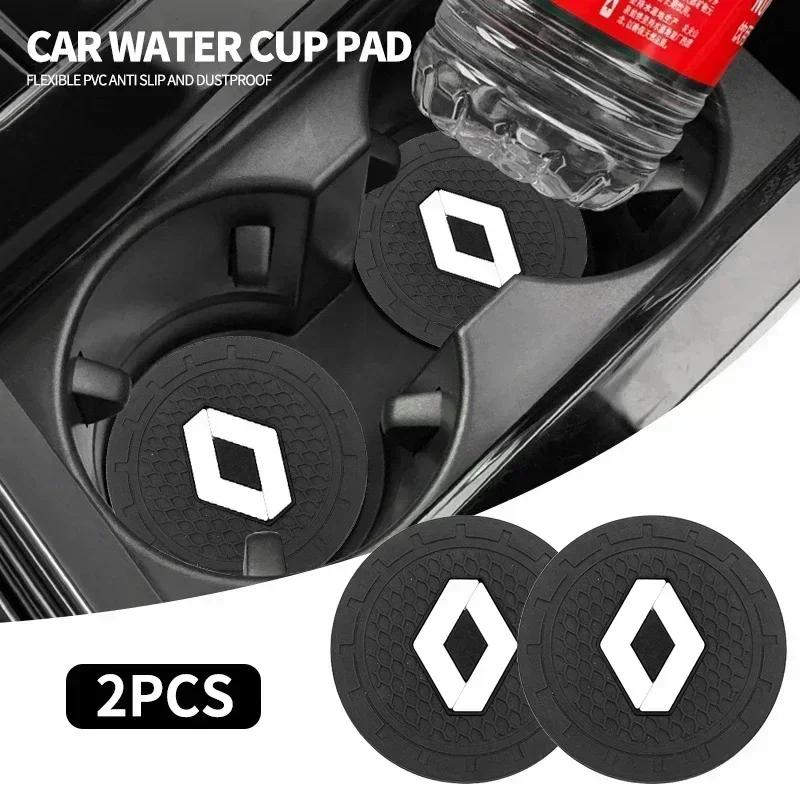 1/2pc Auto Cup Holder Non-slip Mat Interior Car Decoration for Renault Megane 2 Duster Logan Captur Clio Laguna 3 Fluence Kadjar R777