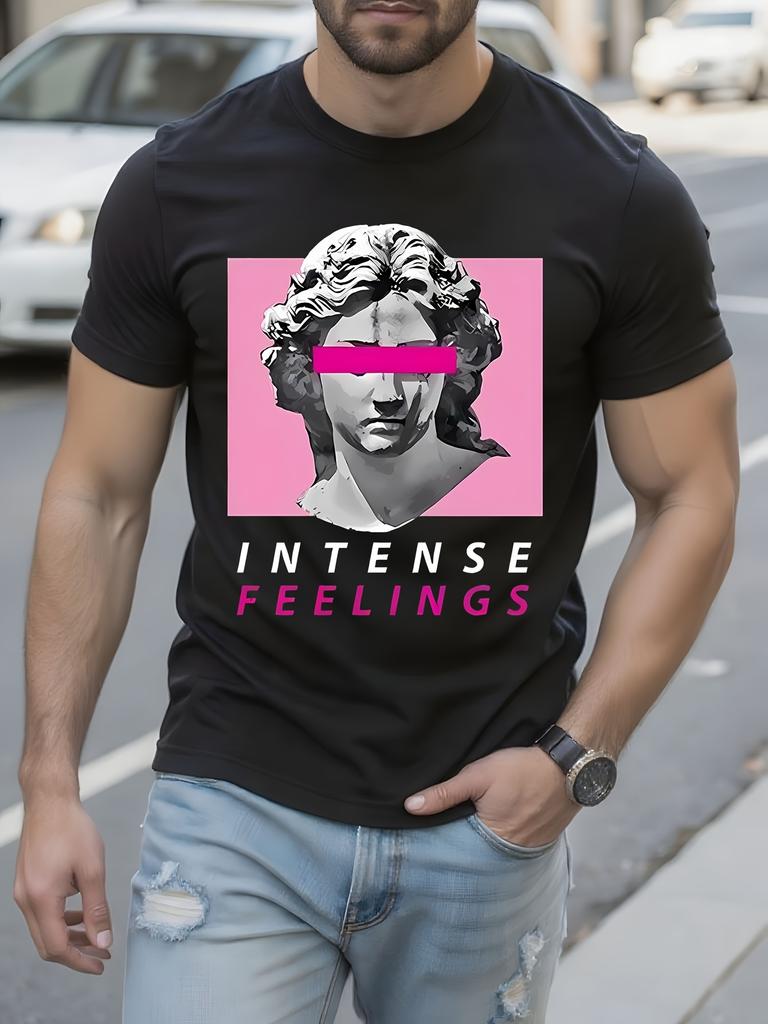 Black Graphic Tshirt Graphic Tshirt - Bold Intense Feelin...
