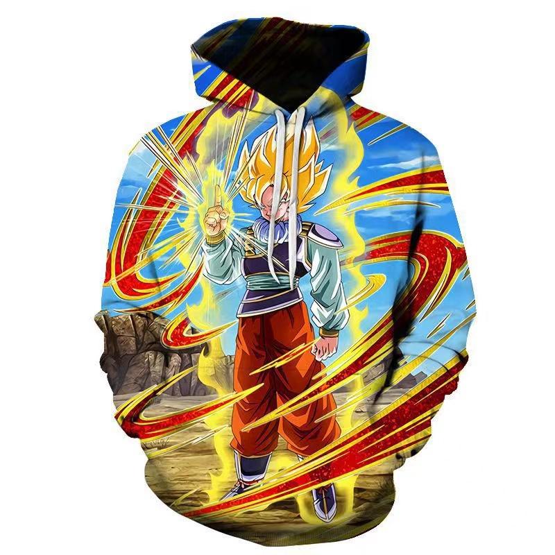 2024 Anime Dragon Ball Super Saiyan Goku Gohan Digital Printing Hoodie Hooded Sweatshirt for Men, Women, Adults and Children