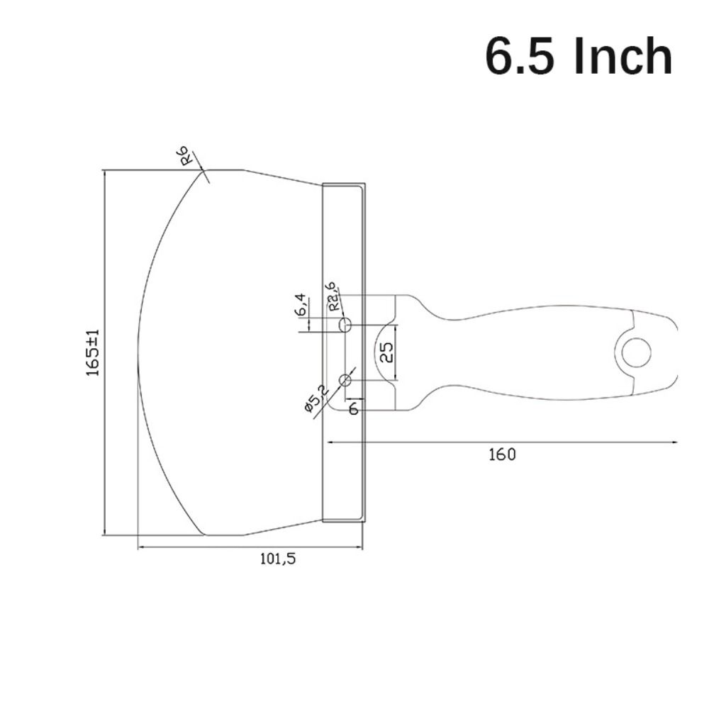Stainless Steel Paint Scraper 6.5/7 Inch Multi-Purpose Scraper Putty Knife Wallpaper Removal