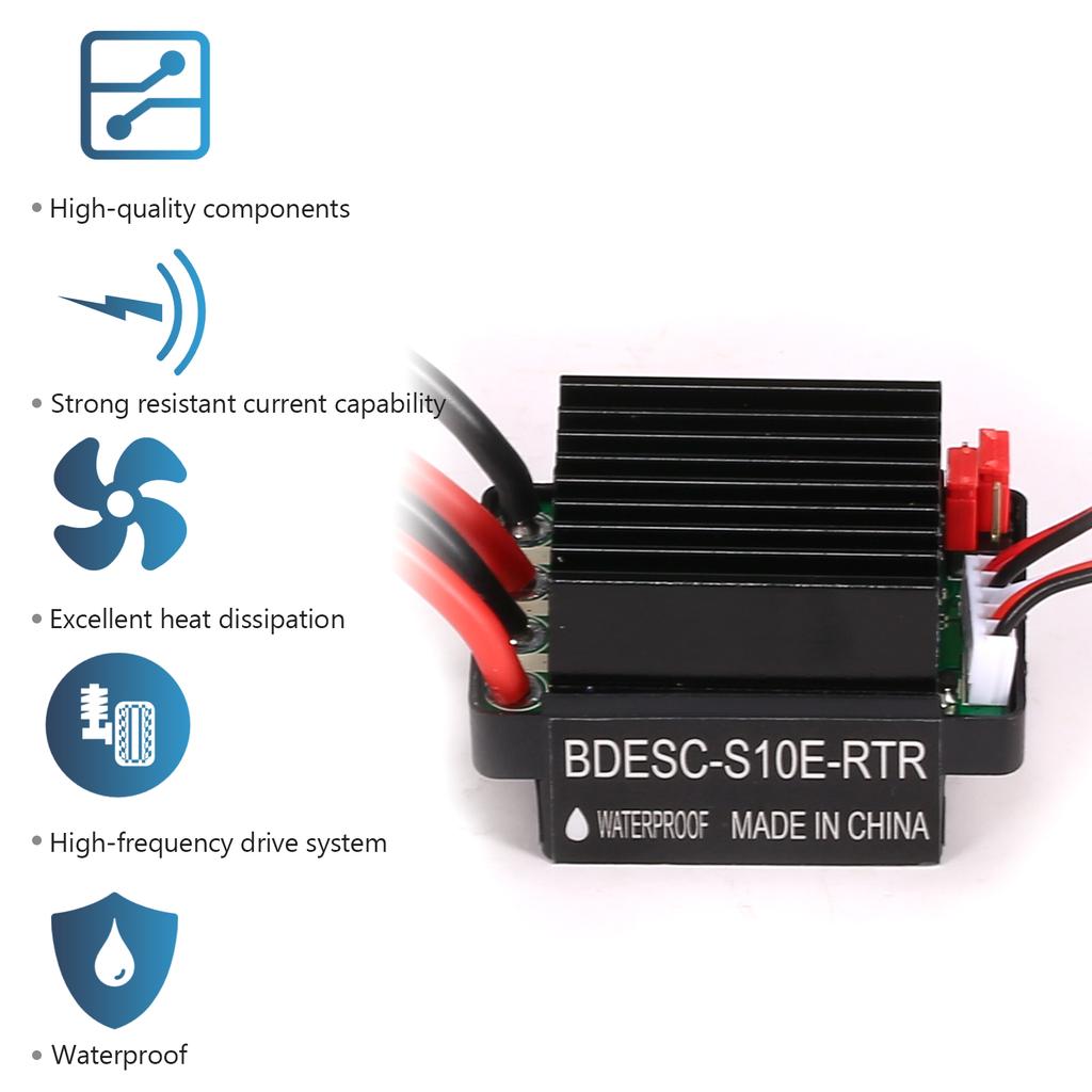 540 Brushed Motor RC Crawler Motor 27T and 60A ESC RC Car ESC Brushed Electric Speed Controller