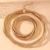 Hip Hop Twisted Choker Necklace Multi-layer Exaggerated Necklace Set Jewelry Accessory