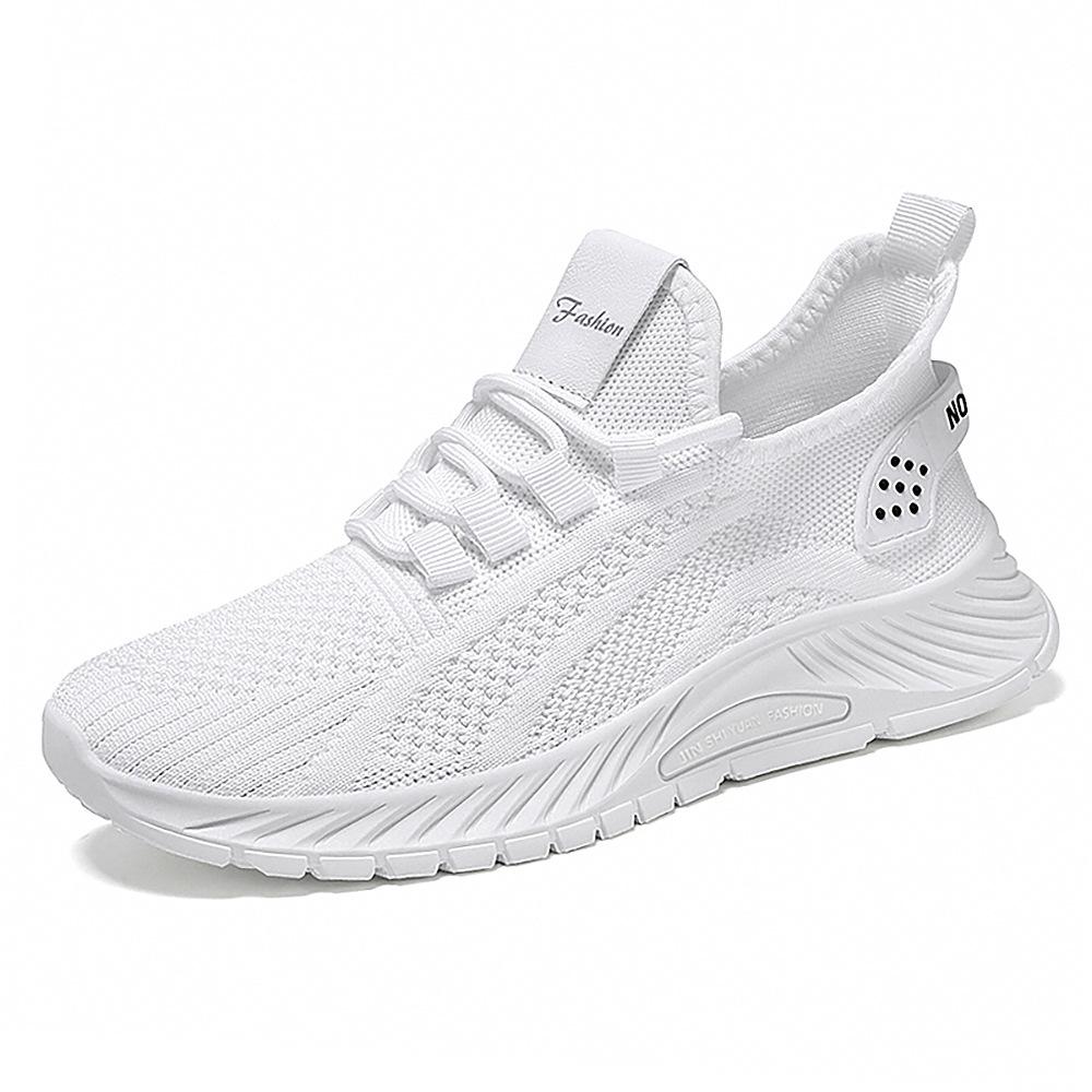 Shoes Women's Fashion Casual Sports Single Shoes Breathable Trend Mesh Flying Weaving Sports Women's Shoes Processing Customization