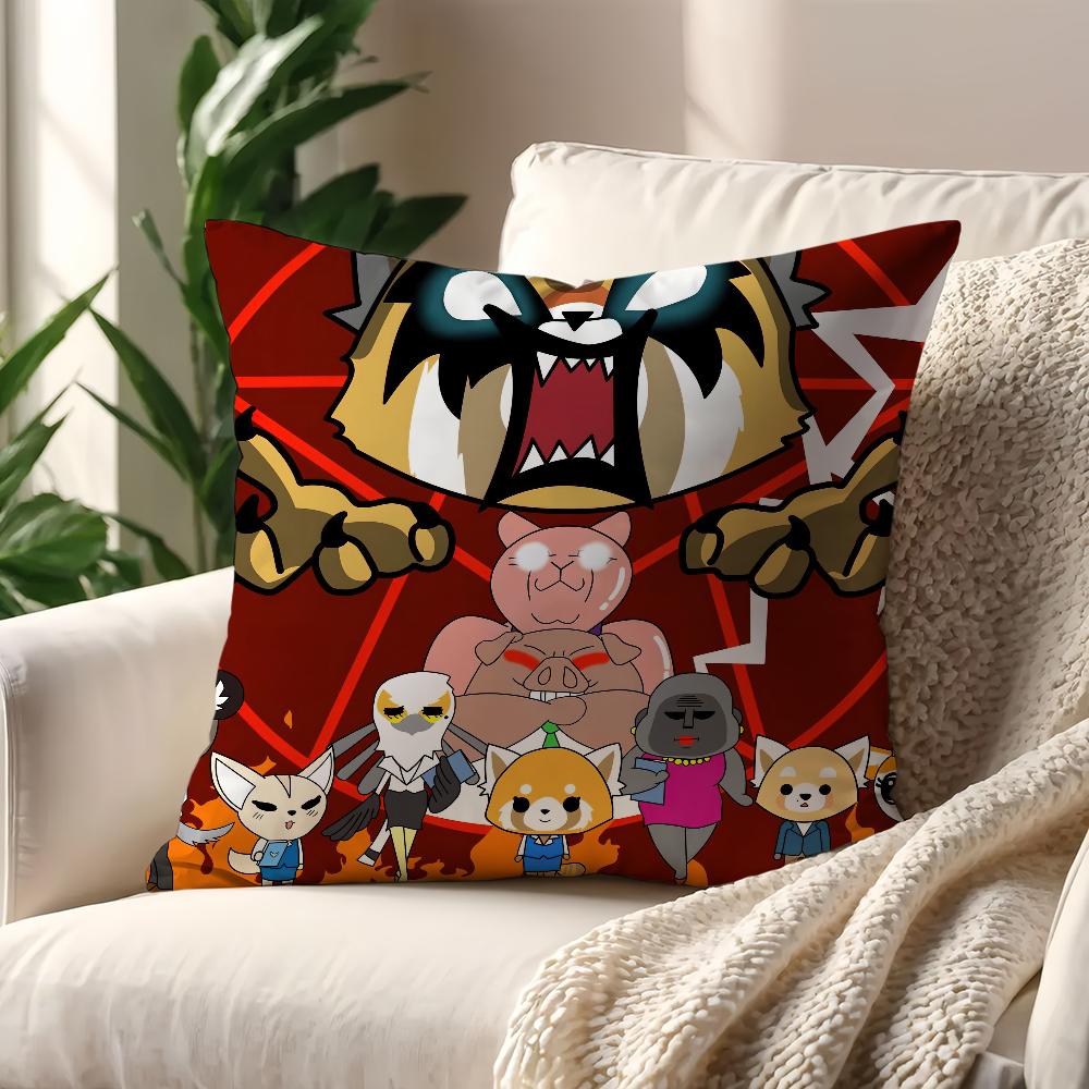 Cartoon Aggretsuko Cool cushion cover For Pillow Printing Sofa Decoration Home Car Room Coffee Shop Office Nordic Simplicity