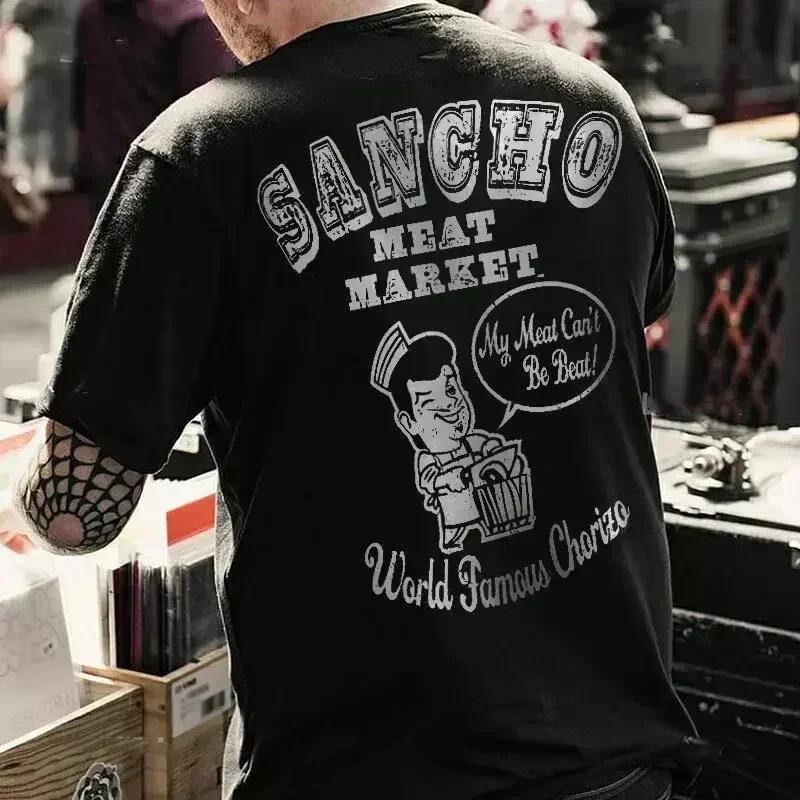 Готические футболки Harajuku Biker Skull Graphic T Shirts Men Fashion Trend Short Sleeve Tops Dark Punk Skulls Retro T Shirt Male Oversize Tee