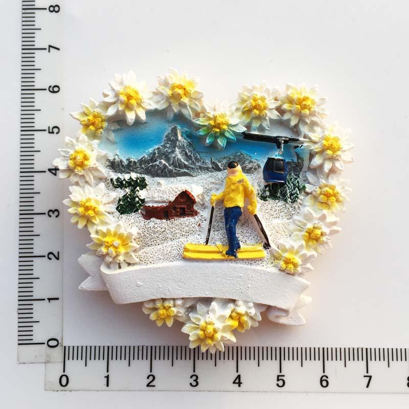 3D Польша Франция Австрия Швейцария Греция Великобритания Смола Магнит на Холодильник Ручная Роспись Холодильник Магнитные Наклейки Туристическое Ремесло Коллекция Украшения