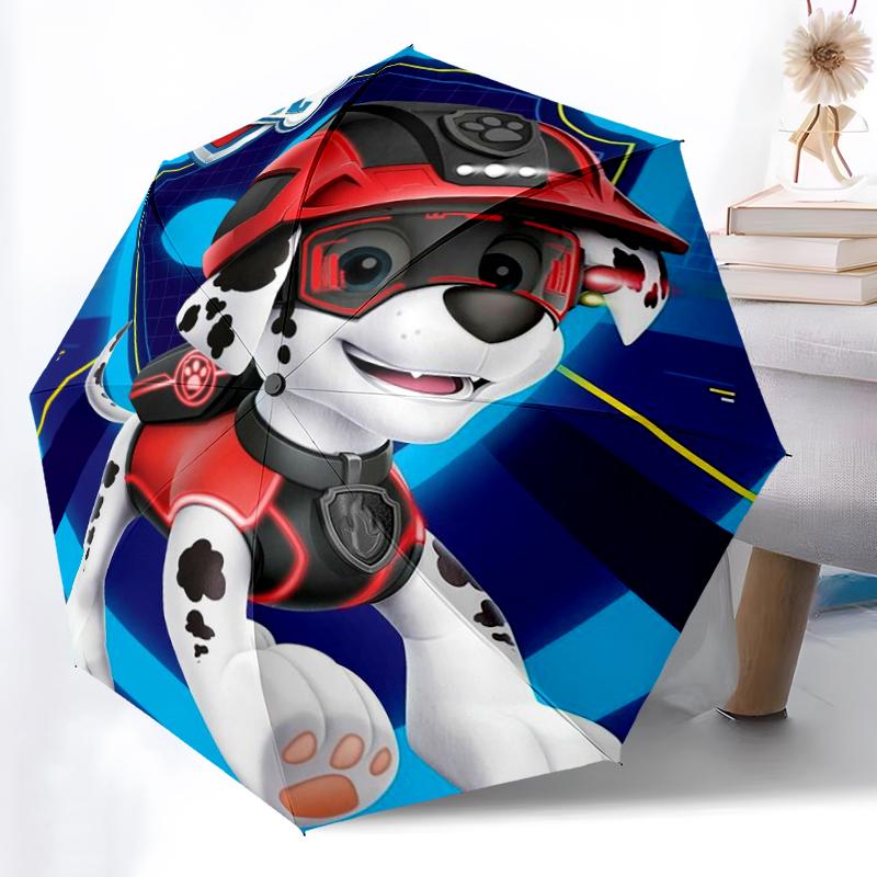 1pc Sturdy 8-Bone Auto Umbrella, Dogs Umbrella, Digital Printed, Foldable Umbrella for On-the-Go Outdoor Use