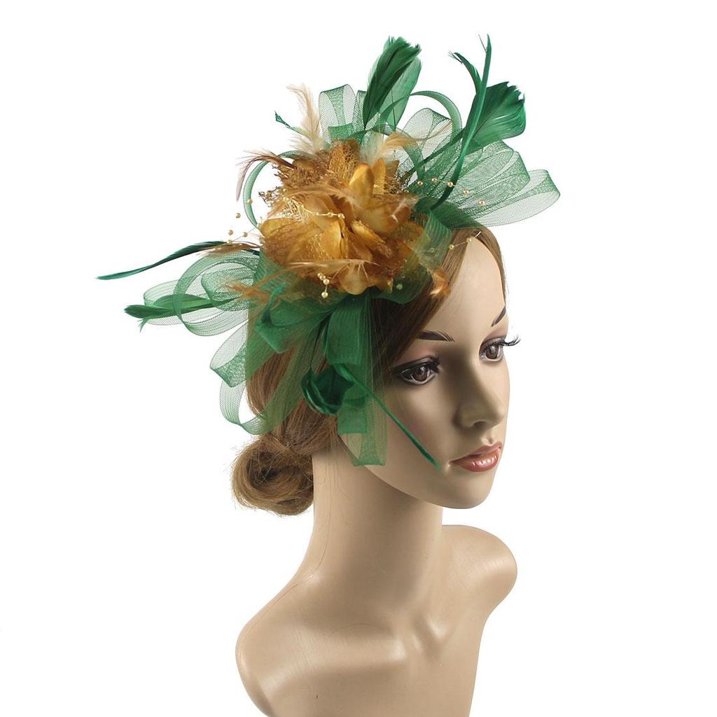 Large Wedding Feather Hair Fascinator On Headband Ladies Day Royal Ascot Races Aliceband Net