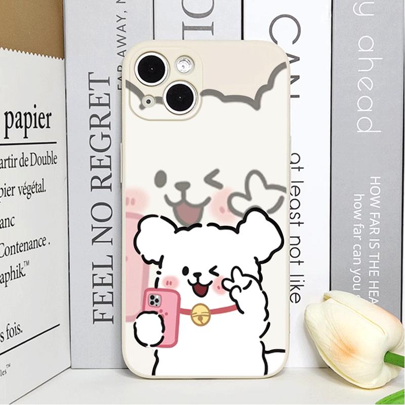 Забавный Мультяшный Щенячий Пара Чехол для Телефона для IPhone 17 16 11 12 13 14 15 Pro Max XR X XS Mini 8 7 Plus Чехлы Модный Любительский Fundas