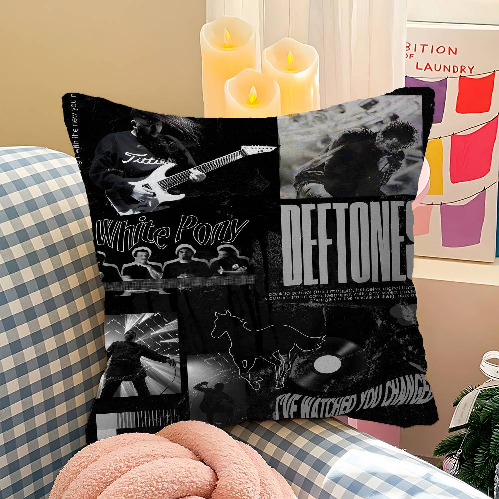 Классическая Подушка-Подушка для Офиса с Логотипом Группы D-Deftones, Чехол на Подушку для Автомобиля 45X45 см, Подушка для Поясницы, Чехол на Подушку для Дивана