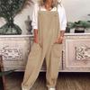 Women's Spring and Summer Casual Loose Solid Color Suspender Trousers