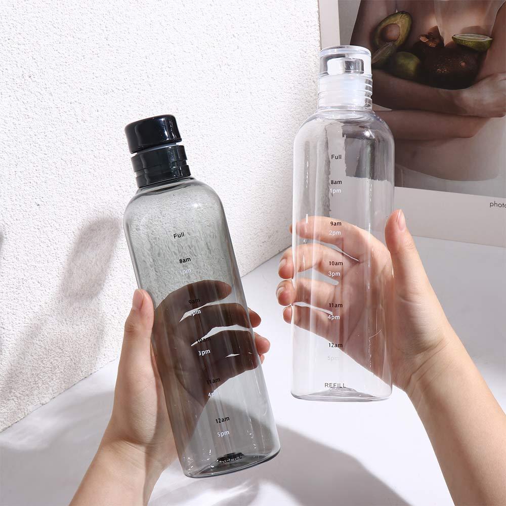 Cup With Time Marker For Travel School Sealing Lid Water Bottle Water Cup Drinking Cup Coffee Mugs