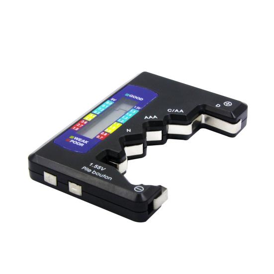Тестер батареи ЖК-дисплей Индикатор питания Батарейки не требуются AAA AA 9 В Детектор батарей для домашнего использования