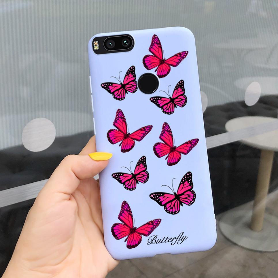 Patterned for case For Xiaomi Mi A1 Mi 5X Case Cover Flowers Butterfly Silicone Candy Cases For Xiomi Mia1 Mi5x MDG2 Soft Cover