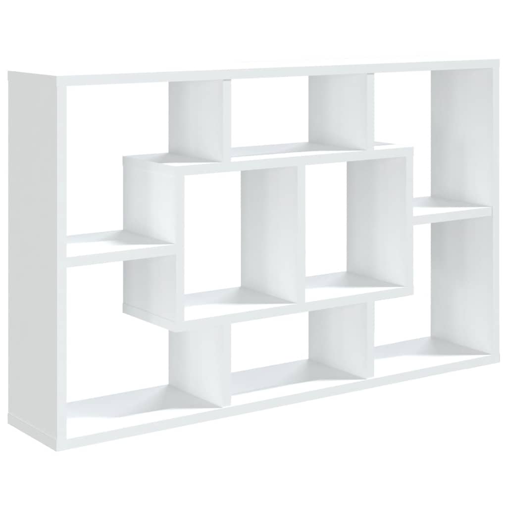 Wall Mounted Shelf White 85 x 16 x 52.5 cm Engineered Wood