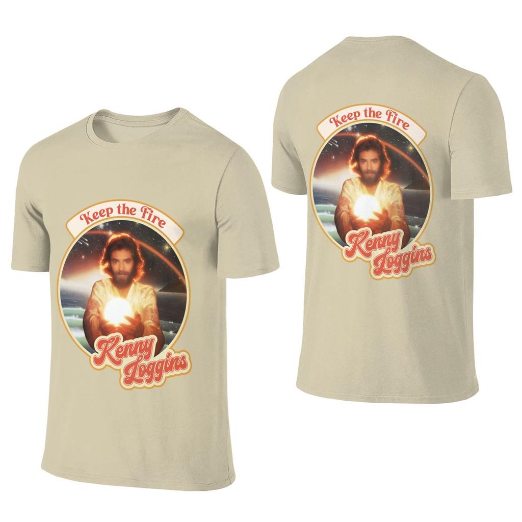 Kenny Loggins Retro Tour Style Design Commuting Reversible Tshirt Light Casual Neat Stitching Short Sleeve