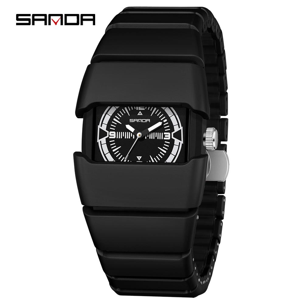 Sanda Top Brand 9503 Business Wrist Watch Men Creative Cyber Technology Quartz Trendy Student Plastic Wristbands Exercise Clocks