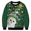 Grinch Christmas Cartoon Print Crew Neck Sweatshirt Men Women Casual Long Sleeve Top
