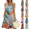 Womens Summer Dresses Loose U Neck Sleeveless Sundresses Dress With Pockets