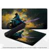 Neon Motorcycle Rider Gaming Mouse Pad Large Extended Waterproof Antislip Desk Mat For Esports Gamers Home Office Laptop