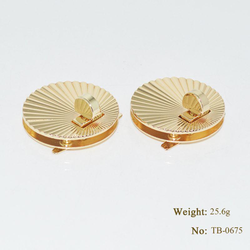 Fan Shell Shape Clasp Lock Metal Hardware For DIY Handbag Shoulder Bag Purse
