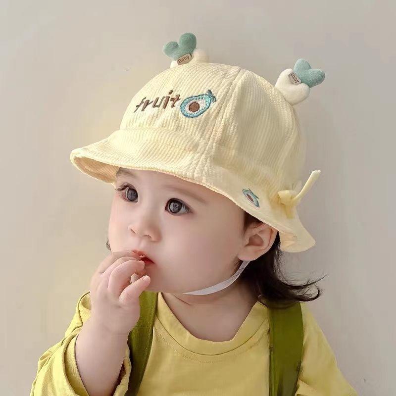 Cute Baby Bucket Hat for Spring and Autumn Adorable Newborn Sun Protection Cap for Boys and Girls Soft Brimmed Fisherman Hat