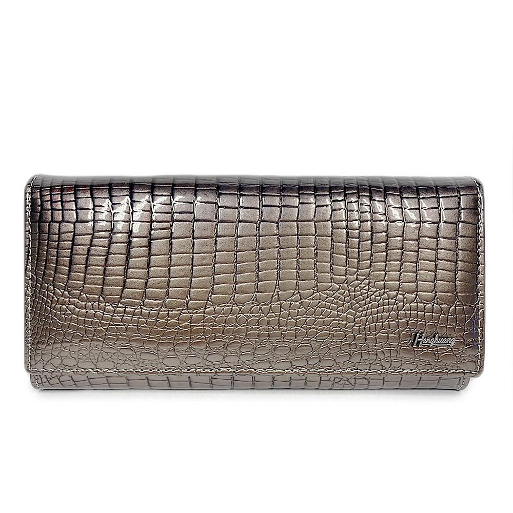 Женские кошельки Женский Роскошный бренд Аллигатор Длинный Натуральная кожа Женский клатч Кошелек для монет Магнитная застежка Крокодил Корова Кошелек KTY