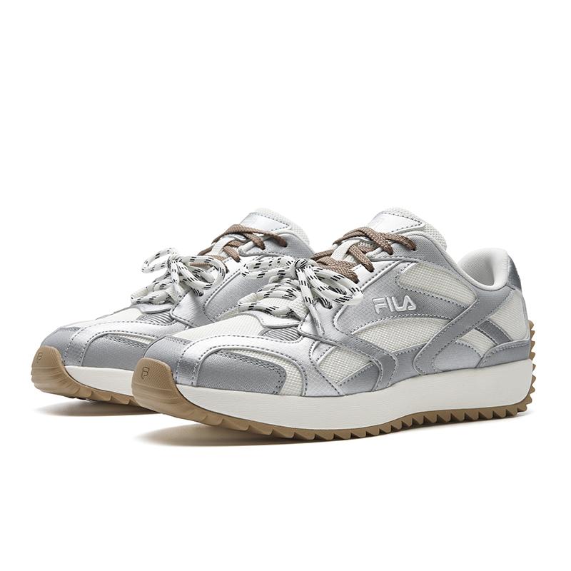 FILA VITE Cushioning Coverage Abrasion Resistant Low top Casual Shoes Women's Silver White F12W612114F-SS
