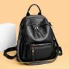 Luxury Solid Cowhide Bags For Women 2023 New Designer High Quality Genuine Leather Backpacks Women School Bags For Teenage Girls