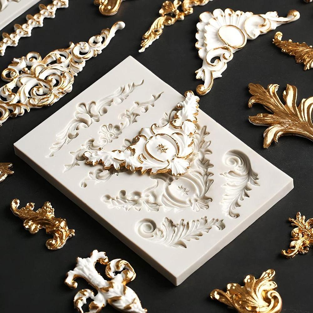 1/3 шт. силиконовая форма для тиснения, инструмент для выпечки, форма для украшения торта, форма для капель клея, глиняная форма для выпечки