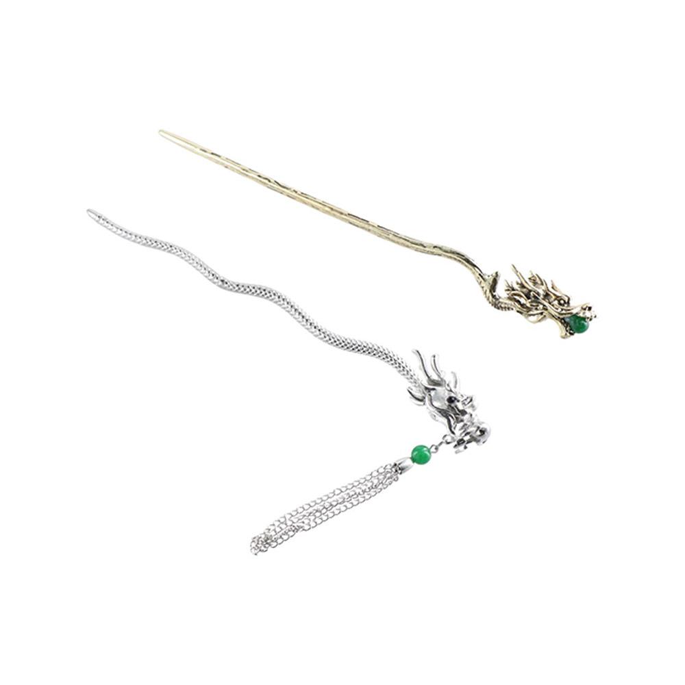 Головные уборы Hanfu, заколка для волос с кисточками, волнистая форма, заколка для волос в китайском стиле, палочка для волос в виде дракона, женская/девушка