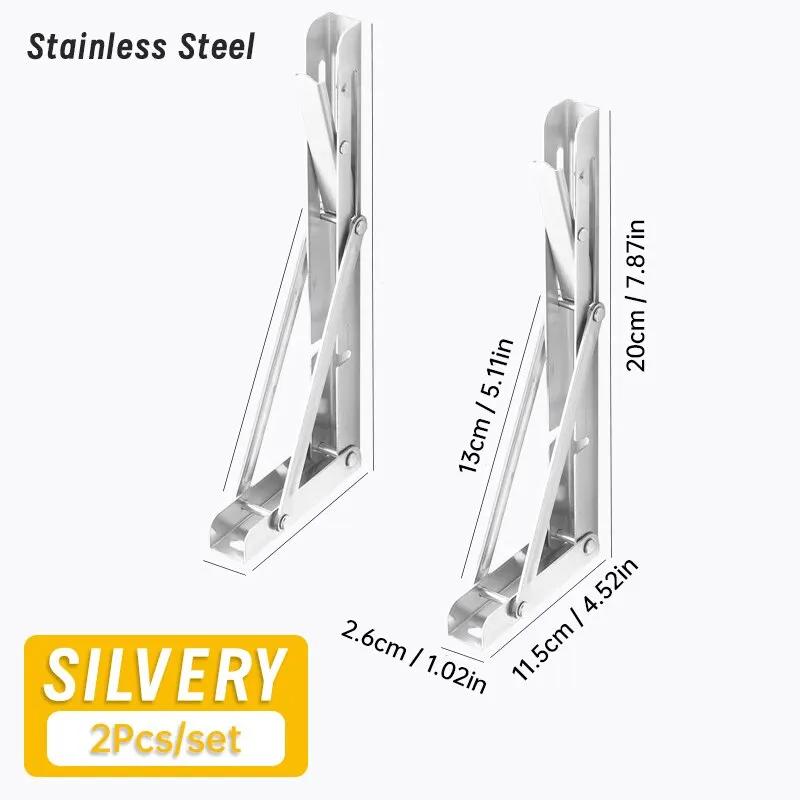 8 дюймов 2 шт. прочные складные кронштейны для полок треугольный прямой кронштейн Билли настенный стол скамья с винтами