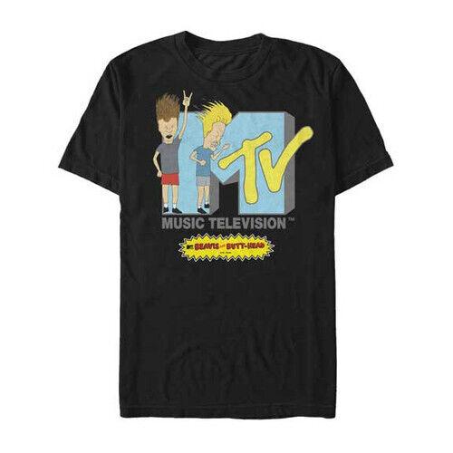 Унисекс рубашка Хлопок Оверсайз Большой размер MTV Бивис и Баттхед Футболка