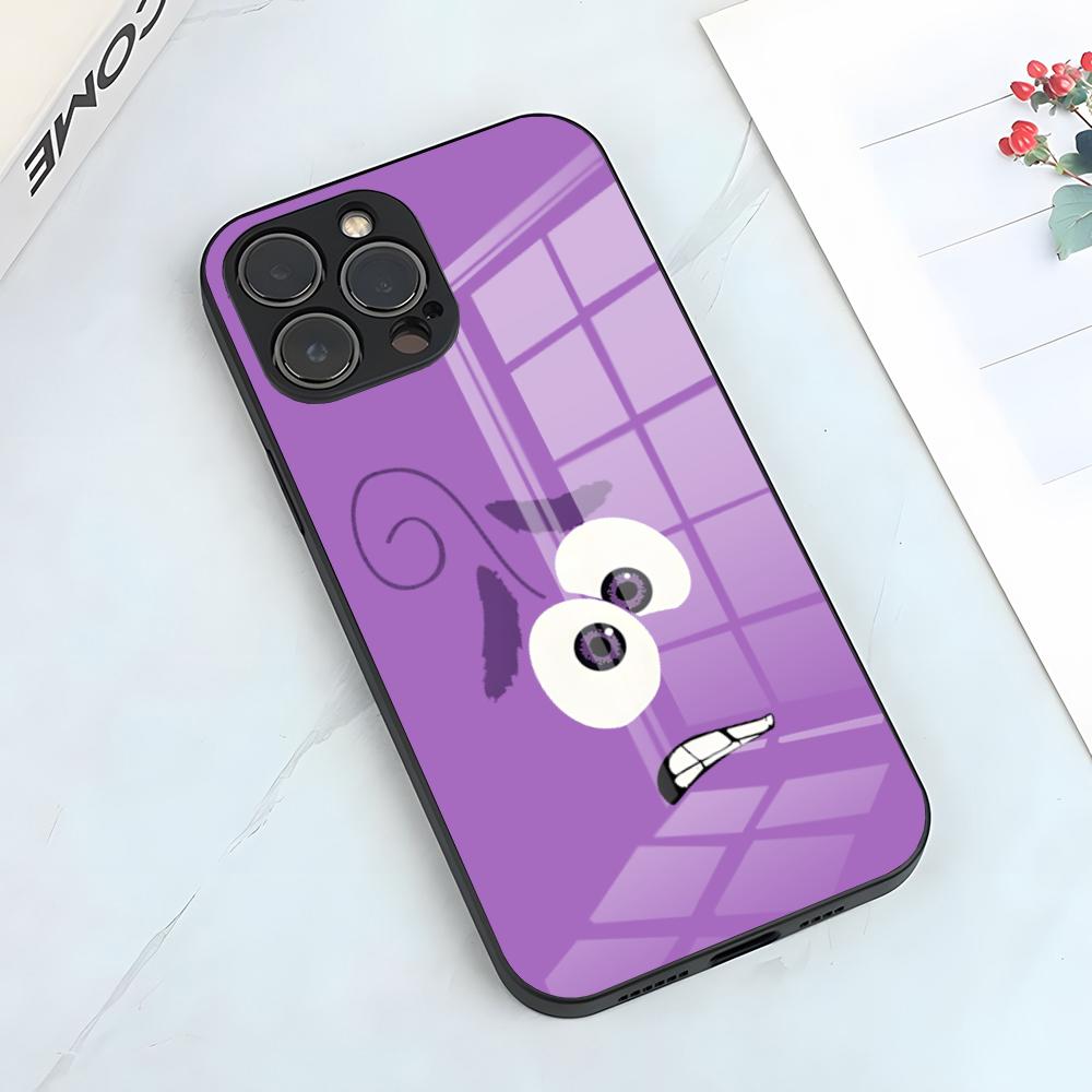 Lovely I-Inside Out 2 Phone Case For IPhone 17 Pro Max 15 Pro 16 14 Plus 12 13 Mini 11 Pro Shockproof Glass Cover