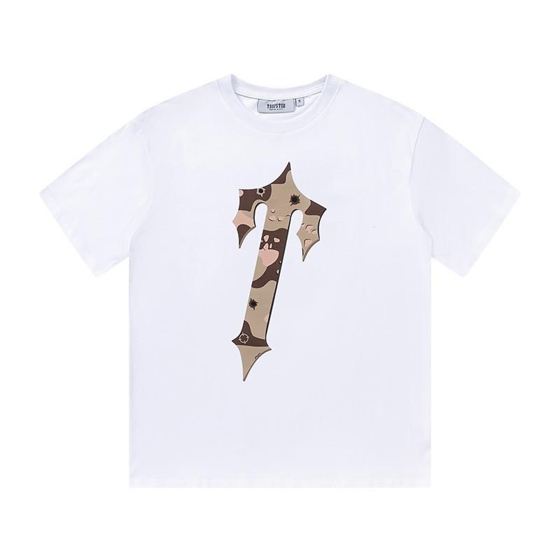 Gradient Letter Tiger Head Print Oversized Streetwear Tee Men Loose Fit Cotton Short Sleeve T-Shirt