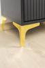 Anchor furniture leg, gold chrome, height 10 cm