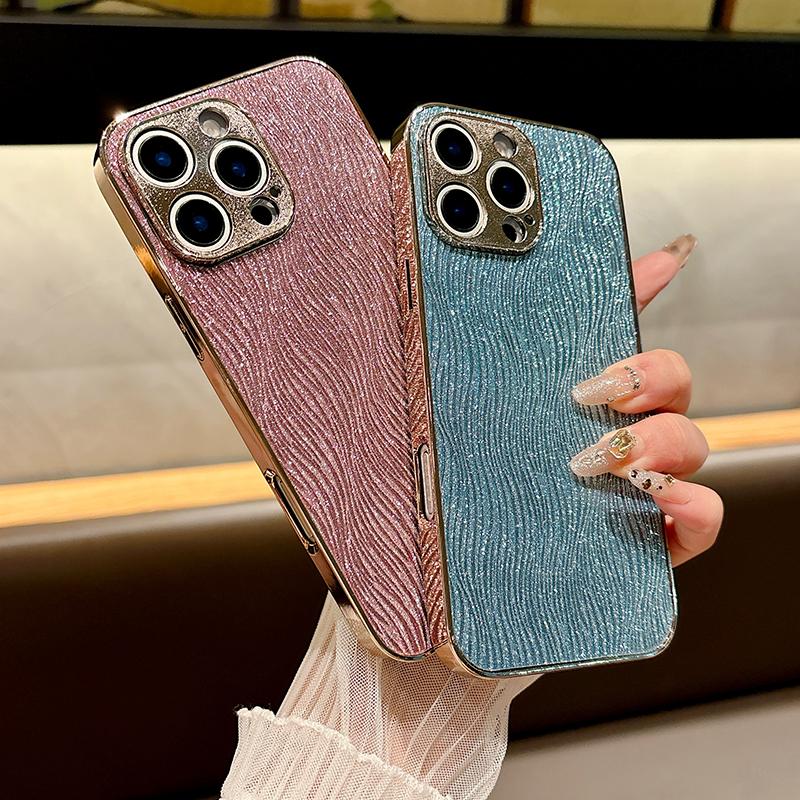 Роскошный чехол с блестящим покрытием для OPPO Reno 11 Pro 11F Reno 12 12F 12 Pro Reno 13 Pro 13F 8T Мягкий бампер Блестящая жесткая задняя крышка