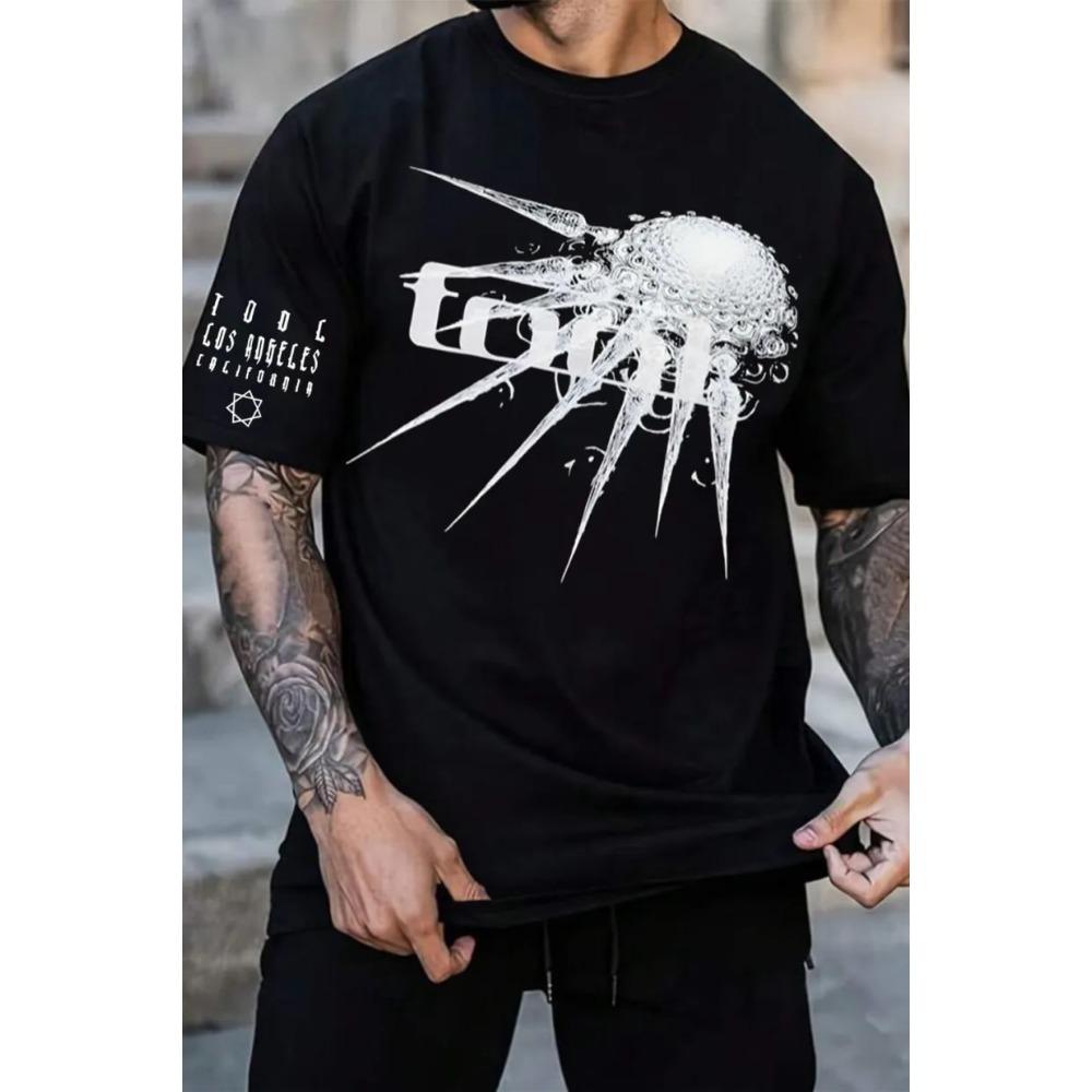 Summer Hot Sale Tool Band 10000 Days Double Sided Print T-shirt Unisex Vintage Hip Hop Streetwear Top Y2K Gothic Cotton Oversized T-shirts