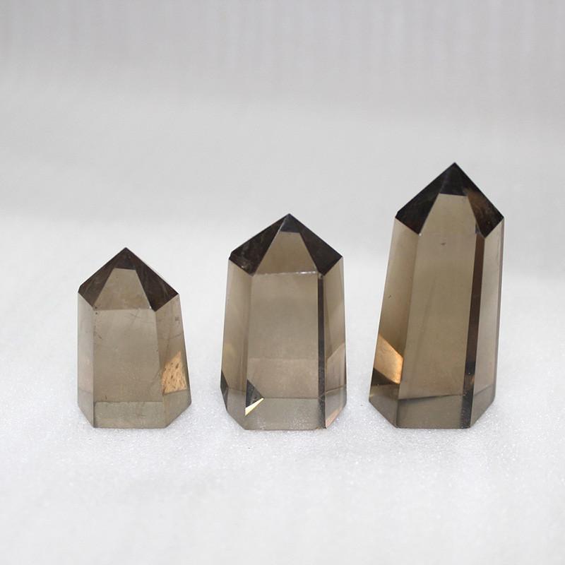 Натуральный дымчатый цитрин кварц обелиск кристалл палочка точка уникальный исцеляющий домашний декор подарок с элегантным дизайном