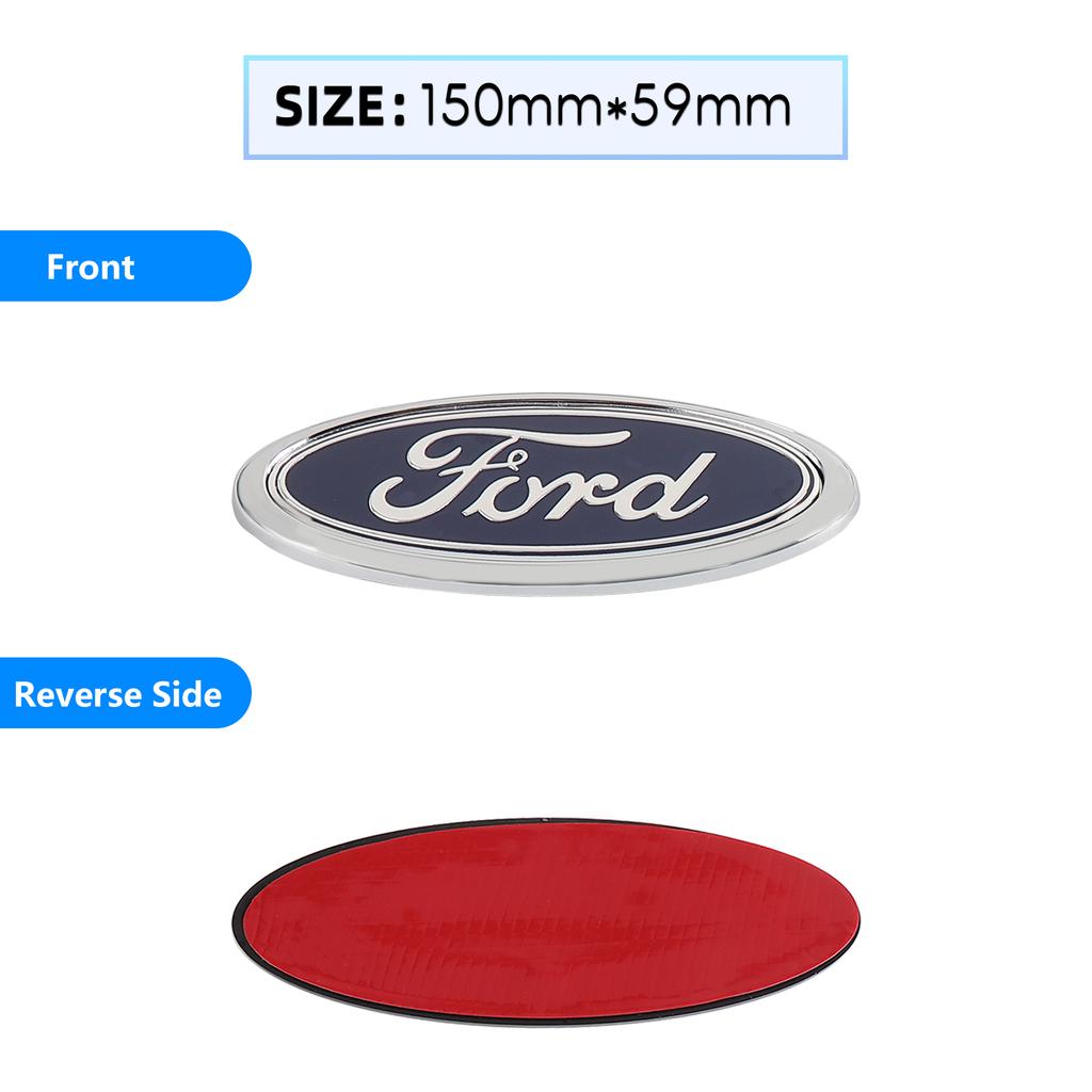 Car Rear Trunk Front Grill Sticker For Ford Grille Emblem Logo Hood Badge Focus Kuga MK7 MAX Fiesta Ranger Mondeo Mustang Escape