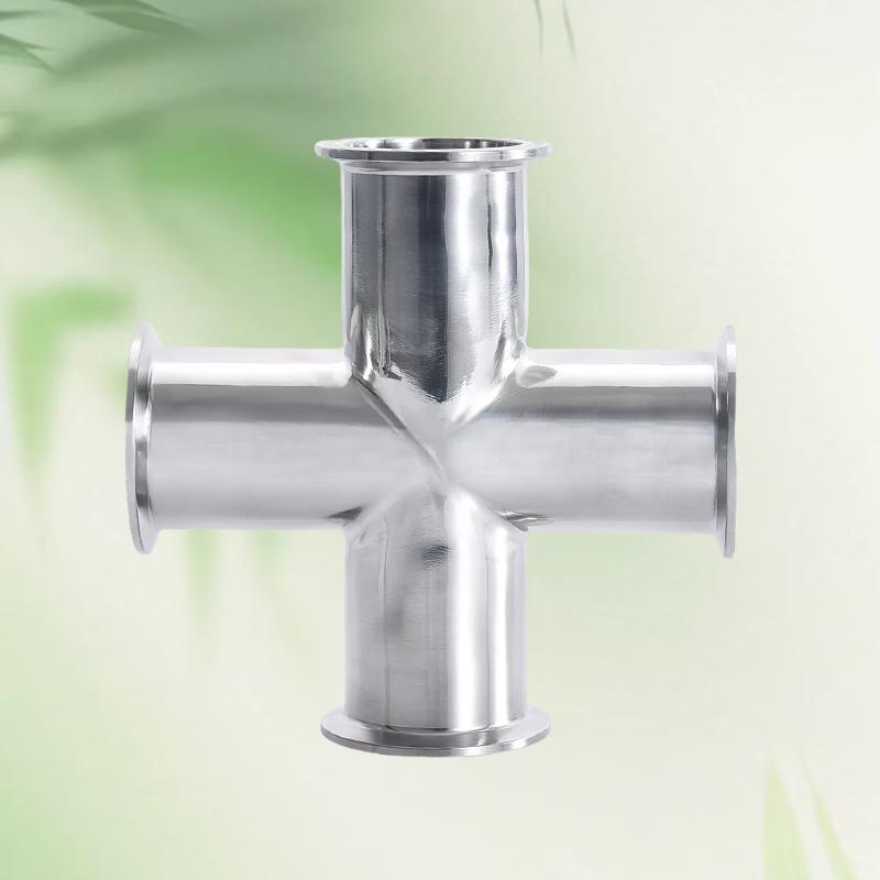 Тройник-крестовина из нержавеющей стали 316 с tri-clamp соединением