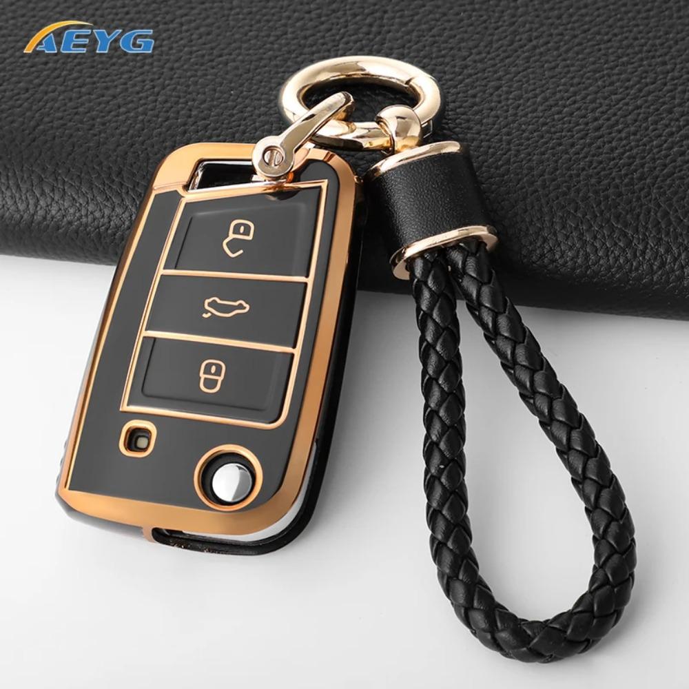 Для VW Volkswagen Golf 7 MK7 Tiguan MK2 для SEAT Ateca Leon FR 2 Ibiza для Skoda Octavia Чехол для автомобильного ключа Аксессуары для интерьера