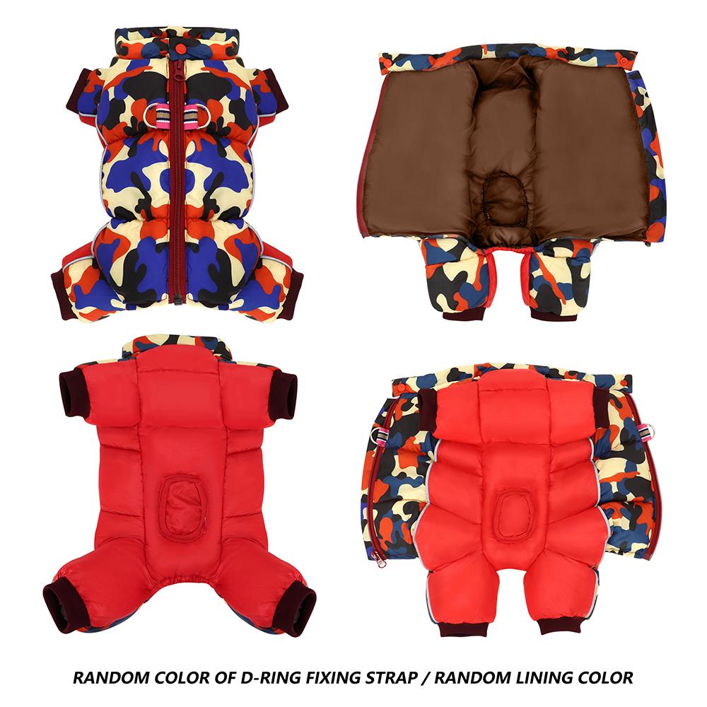 Пальто для маленьких собак, куртка, зимняя теплая одежда для щенков, водонепроницаемая камуфляжная одежда для чихуахуа, комбинезон для маленьких и средних собак, мопсов и йорков