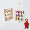 Natural Wood Parrot Chewing Puzzle Toy Hanging Swing Climbing Perch Block For Small Medium Birds Playtime Activity