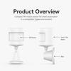 Tuya Zigbee PIR Motion Sensor Smart Human Motion Detector Wireless Home Security Alarm with 360-degree Rotating Base