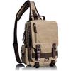 Retro Crossbody Bag Sling Bag Canvas Messenger Bag for Men Women Shoulder Bag Crossbody Handbags Satchel Travel Bag