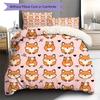 Pink Cartoon Art Pattern Bedding,Quilt Set Quilt Cover Pillowcase Home Birthday Gift (1 * duvet cover + 2 * pillowcase, without core)