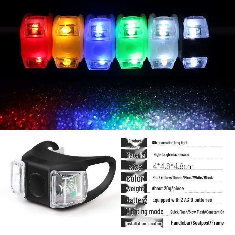 Светодиодный фонарь-лягушка с двойным глазом 6-го поколения: Ночная езда и предупреждающий свет для скейтборда