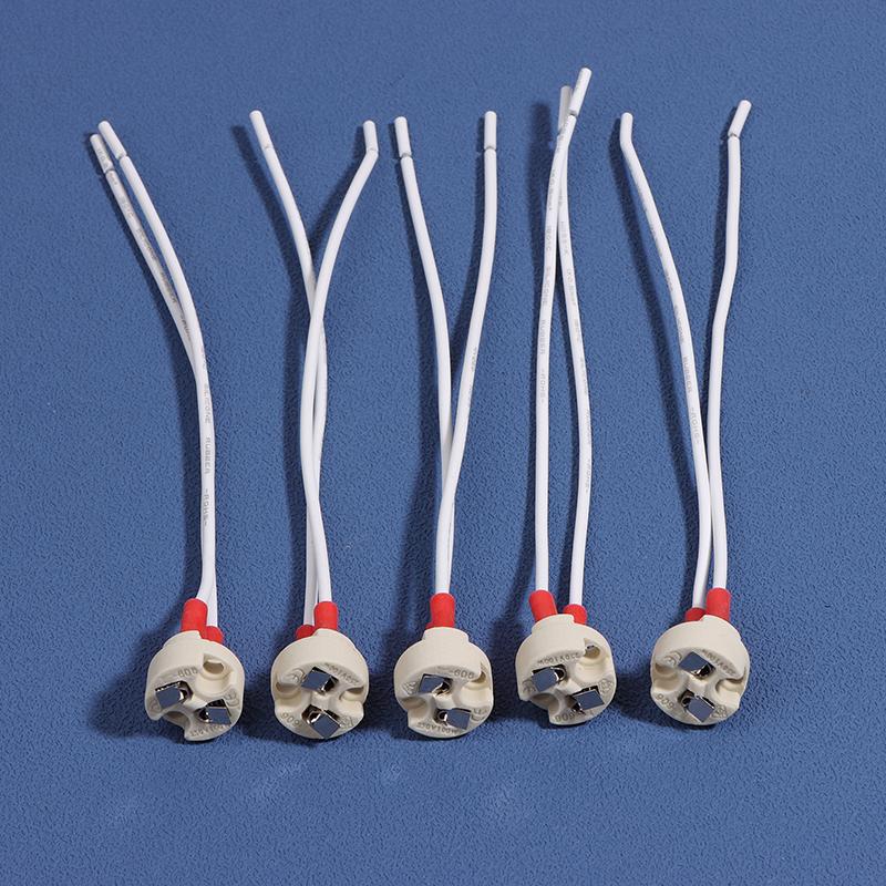 5 шт. Патрон для лампы GU5.3 MR16 G5.3 Улучшенный европейский цоколь лампы Круглая розетка 15 см Керамический патрон для светодиодной лампы