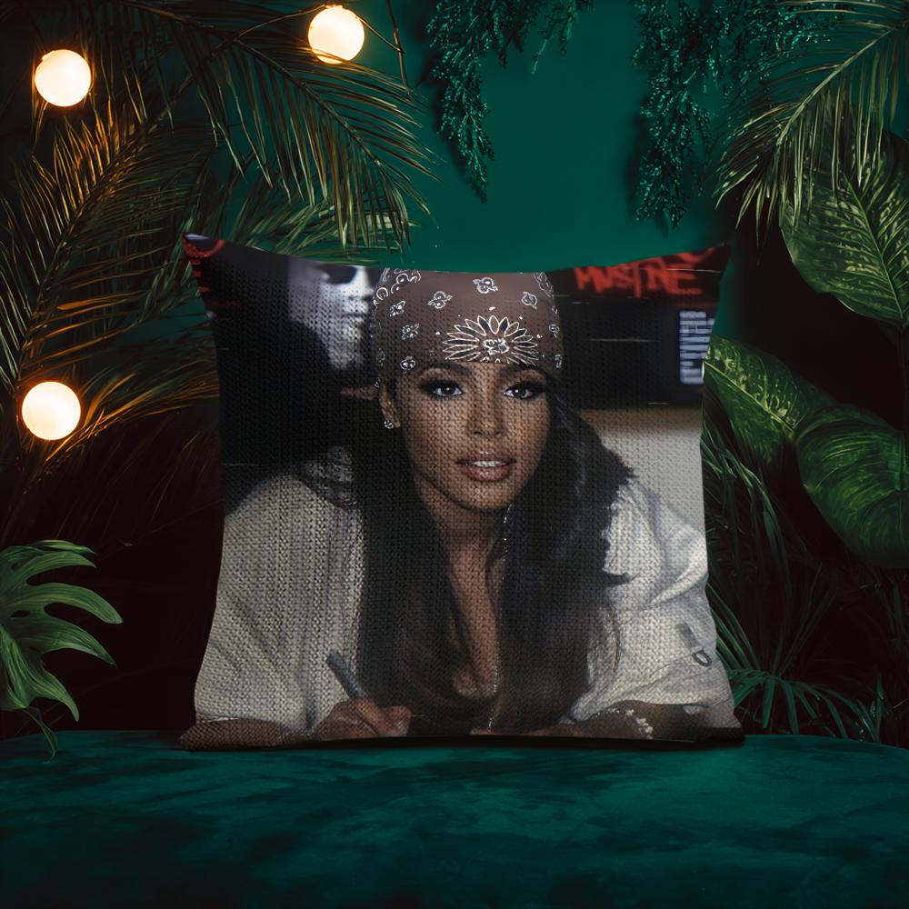 A-Aaliyah Чехол на подушку Певица Натуральный Лен Наволочка Двусторонний Принт Декоративный Чехол на Подушку для Дивана Домашний Декор Подарок